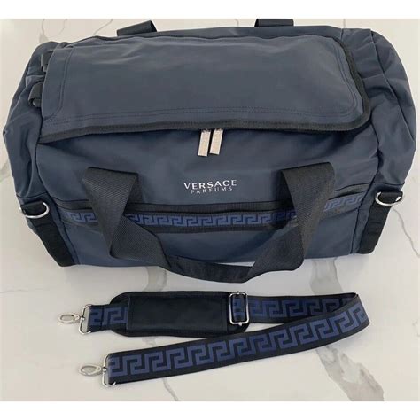 versace blue duffle bag for women|Versace parfums duffle bag price.